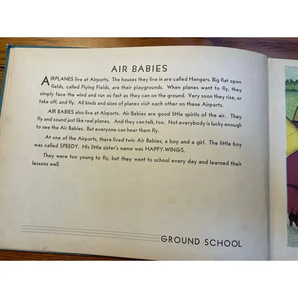 1936 Air Babies Elvy Kalep Amelia Earhart Foreword Aviation Picture Book